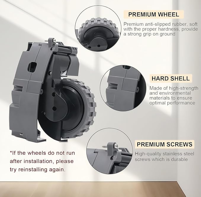 GIB Left & Right Drive Wheels Module Pair Compatible with iRobot Roomba 500/600/700/800/900 Series Vacuum Cleaner Replacement Parts