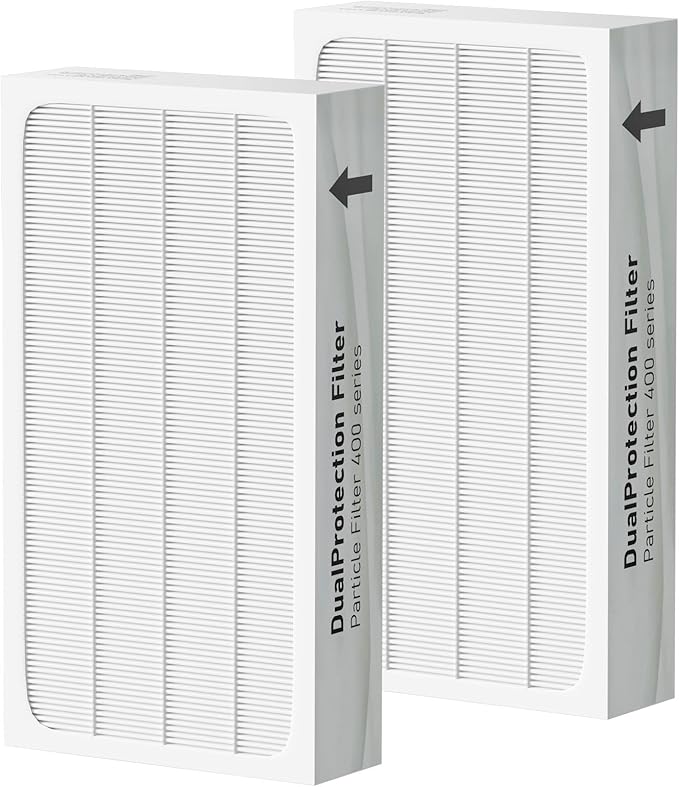 Classic 400 Series HEPA Particle Filter Replacement Compatible with Blueair 400 Series Air Cleaner Purifier Models 402, 403, 405, 410, 450E, 455EB, 480i, 2 Pack