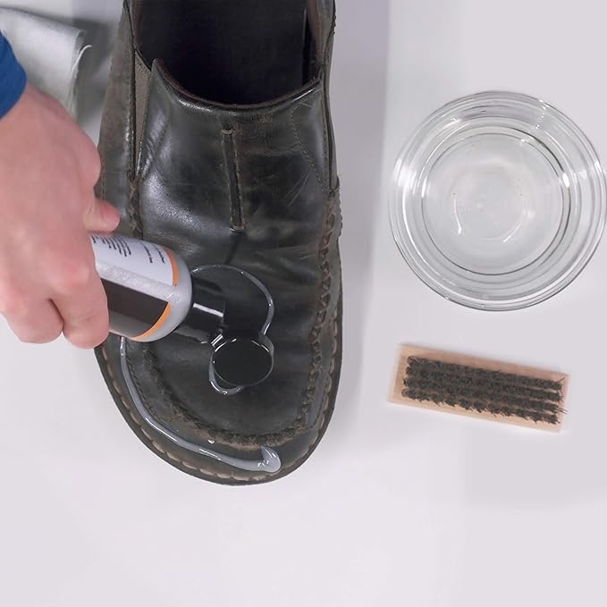 Gear AID Revivex Leather Shoe and Boot Cleaner Conditioning Kit, Restore Your Sneakers, Work and Hiking Boots, Includes Soap