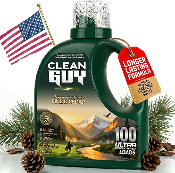 Laundry Detergent | Bold Wood & Pine Scent, Powerful Cleaning, Soft & Fresh Finish, Long-Lasting Aroma - Pine & Cedar (100 Loads)