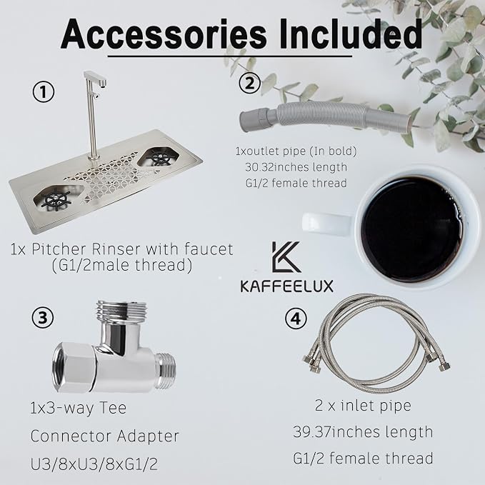Double headed glass cleaner with faucet, stainless steel glass dishwasher for kitchen sink, bottle dishwashing cup cleaner, sink accessory for home bar faucet (KF76)