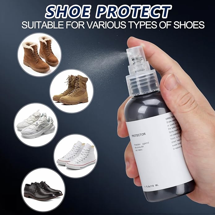 Suede Shoe Cleaner Kit with Waterproof Protector Spray, Premium Suede Brush and Eraser