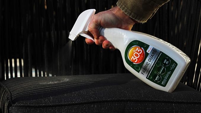 303 Products Fabric Guard, Water Repellent Spray for Outdoor Fabrics – Protects Upholstery, Cushions & Canvas, Stain Protection, Sunbrella Recommended, 1 Gallon