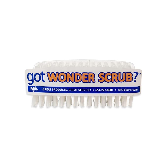 M/A Wonder Scrub - Industrial Strength Mechanic Hand Cleaner - Heavy Duty Walnut Shell Soap | Heavy Duty Nail Brush (400 ml bottle & Brush)