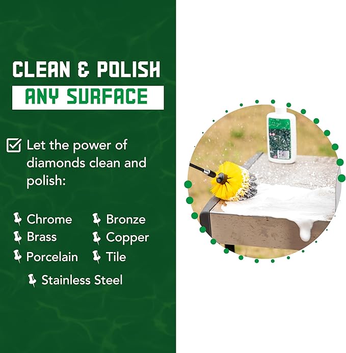 Diamond Shine Grill Cleaner - Grate, Rack, Pit, Stainless, Metal - Removes Char, Grease, Rust, Calcium, Lime - 10 oz