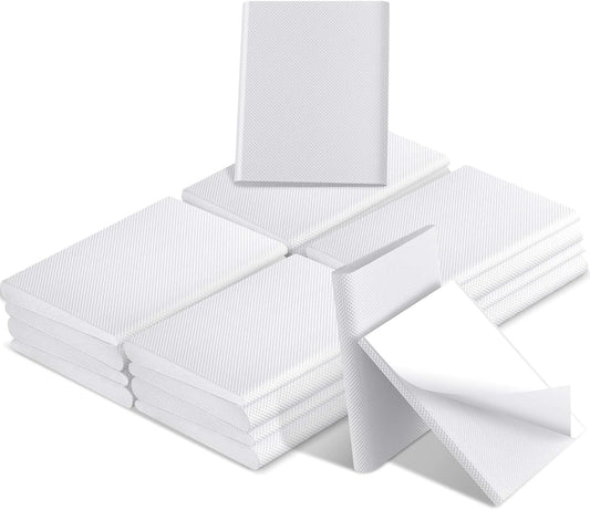 Zonon 32 Pieces Door Corner Seal Weatherstripping Exterior Door Frame Seal Draft Stopper Adhesive Corner Pads for Weather Stripping and Draft Protection (White)