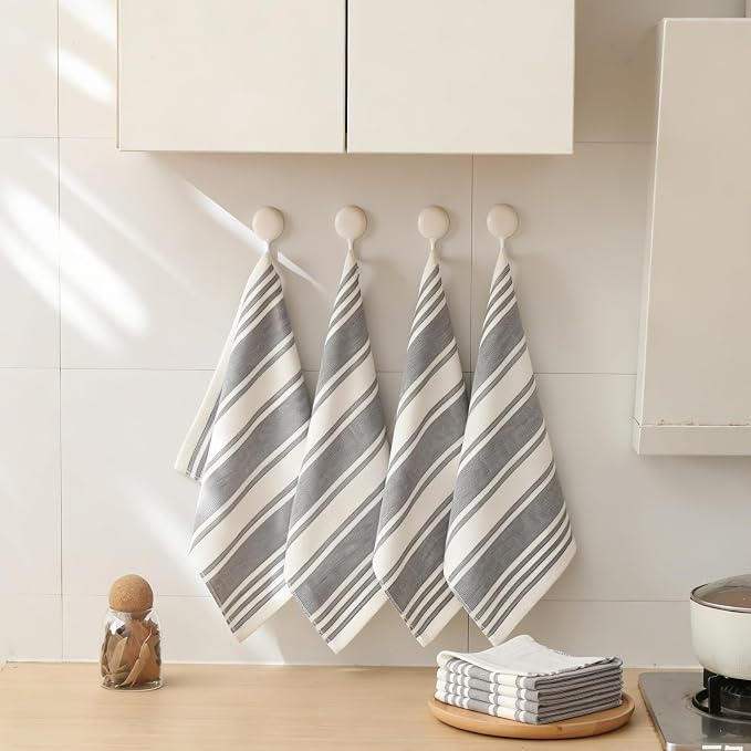 Dish Cloths 13”x 13”, 8-Pack Cotton Super Soft Absorbent Dish Rags, Quick Drying Dish Towels for Kitchen