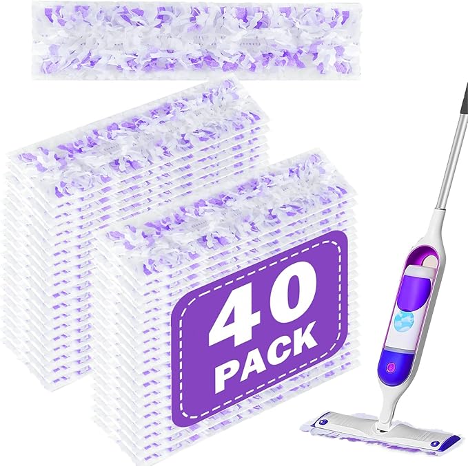 Power Mop Pads Refills for Swiffer PowerMop Multi-Surface Mopping Pad Disposable Replacement Mop Refill Pads Compatible with Swiffer PowerMop (40)