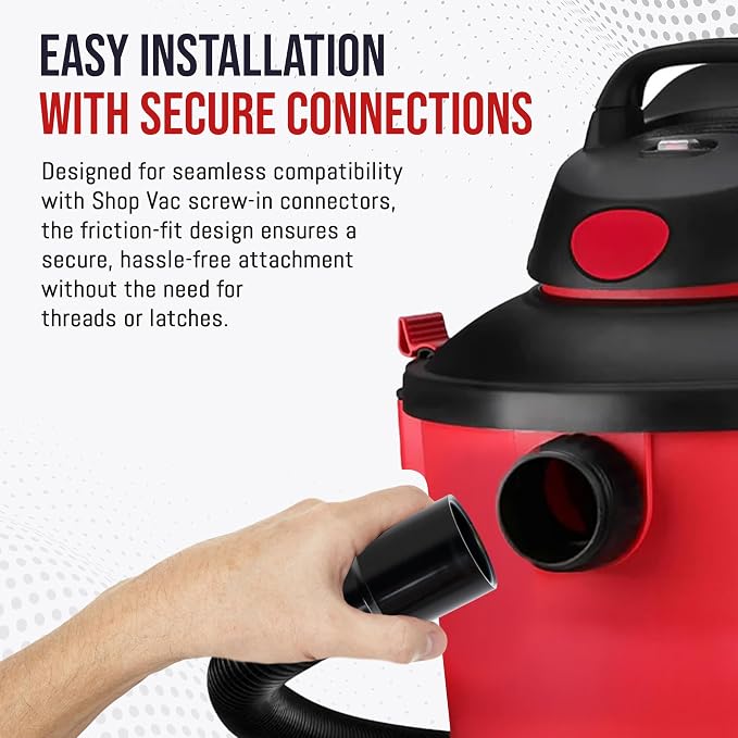 MP Maresh Products Vacuum Hose Replacement Compatible with Shop Vac Style Wet Dry Vacuum Cleaner - Crushproof Dust Collection Hose for Industrial and Commercial Use with Suction Control - 10' x 1-1/4"