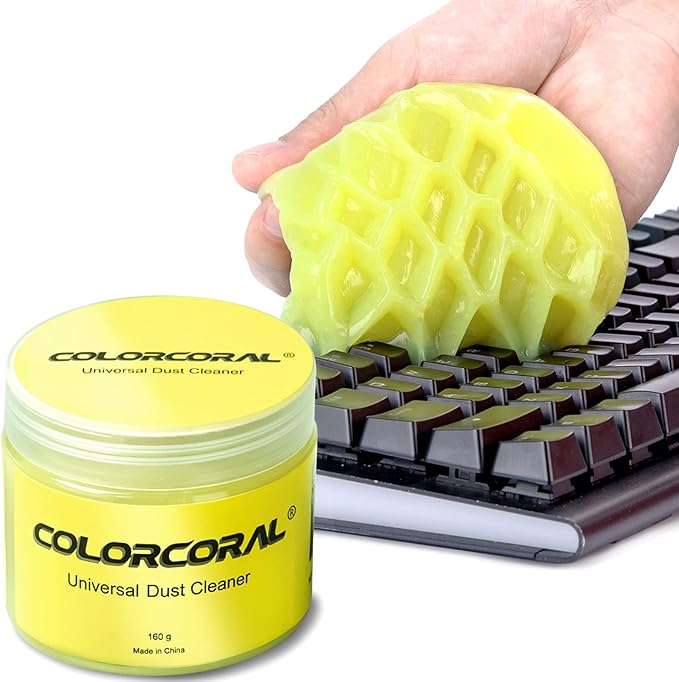 COLORCORAL Portable Cordless Keyboard Cleaner and Cleaning Gel Universal Dust Cleaner for PC Keyboard
