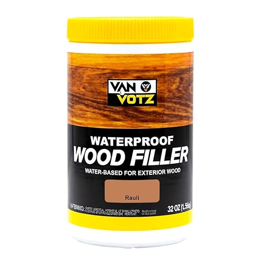 Waterproof Wood Filler [1-Quart, Rauli] - Exterior Grade Wood Repair in 18 Paintable and Stainable Colors. Strong Adhesion and Durability for Outdoor Wood in All Weather Conditions.