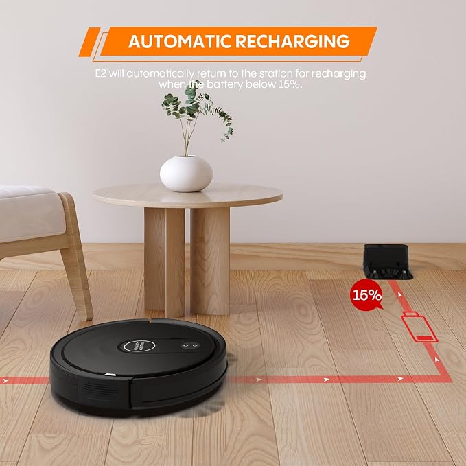 Robot Vacuum and Mop, 3-in-1 Robot Vacuum Cleaner, 5000Pa Powerful Suction with Multi-Surface Cleaning, 2.87" Super Slim, Wi-Fi/App/Alexa, Perfect for Pet Hair, Hard Floors and Pile Carpets