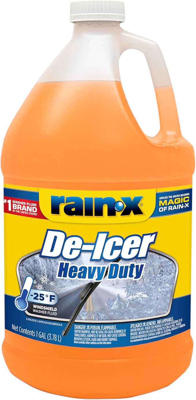 Rain-X -25°F Heavy Duty De-Icer Windshield Washer Fluid - 1 Gallon (Pack of 6)