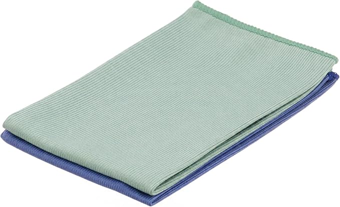 Superio Microfiber Glass Cleaning Cloth, Mirror & Window Miracle Cloth Lint & Streak Free, Washable, Large Eco-Friendly for Electronics, Cars, Tv Screens, Glasses... Cleans with Plain Water (14x16 2)