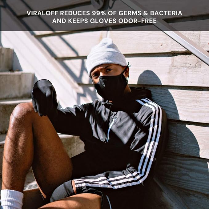 STOGO All Day Glove- Antimicrobial Sustainable Full Finger Touchscreen Glove for Shopping, Travel, Workout, Running