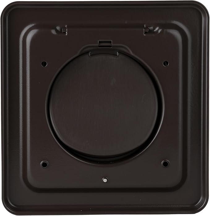 NO-PEST VENT MetalGuard, Dual Door Dryer Vent Cover Outdoor 4 Inch, Powder-Coated Heavy Duty Steel, Pest Proof, Rust Resistant, Safe & Efficient Vent Cap (Brown, STEEL 4" W/O Duct Tube)