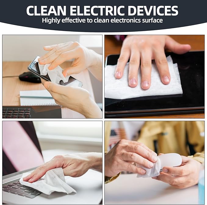 Technical Prep Pads Cleaning Wipes - 99.9% Electronic Cleaning Wipes, Multi-Purpose Non Woven Handy Wipes Cleaning Sheets for Surfaces, Printer, Industrial, Thermal Paste Remover (40PCS, 5"×6")