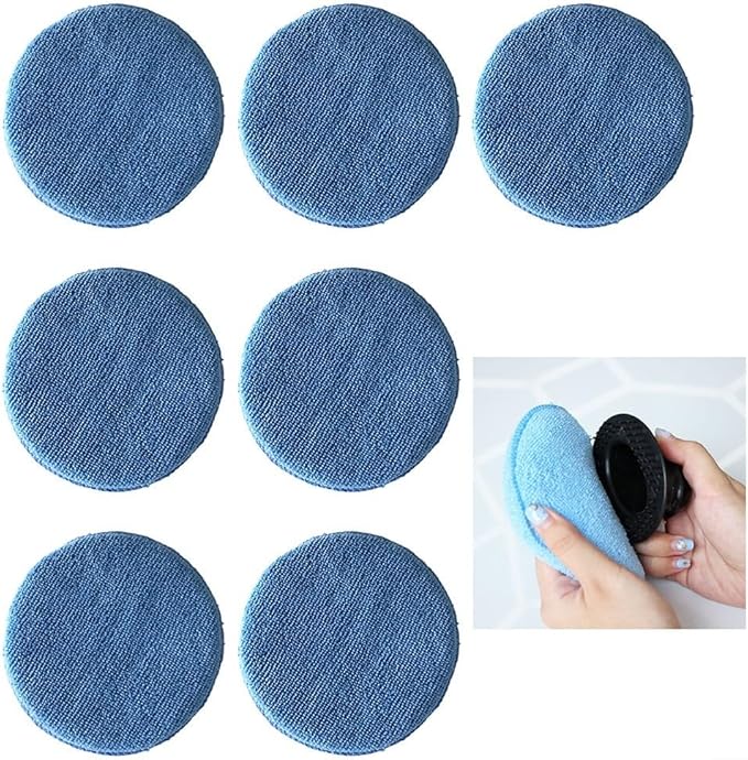 Microfiber Applicator Set for Cars 7PCS with Handle for Scratch Waxing and Polishing