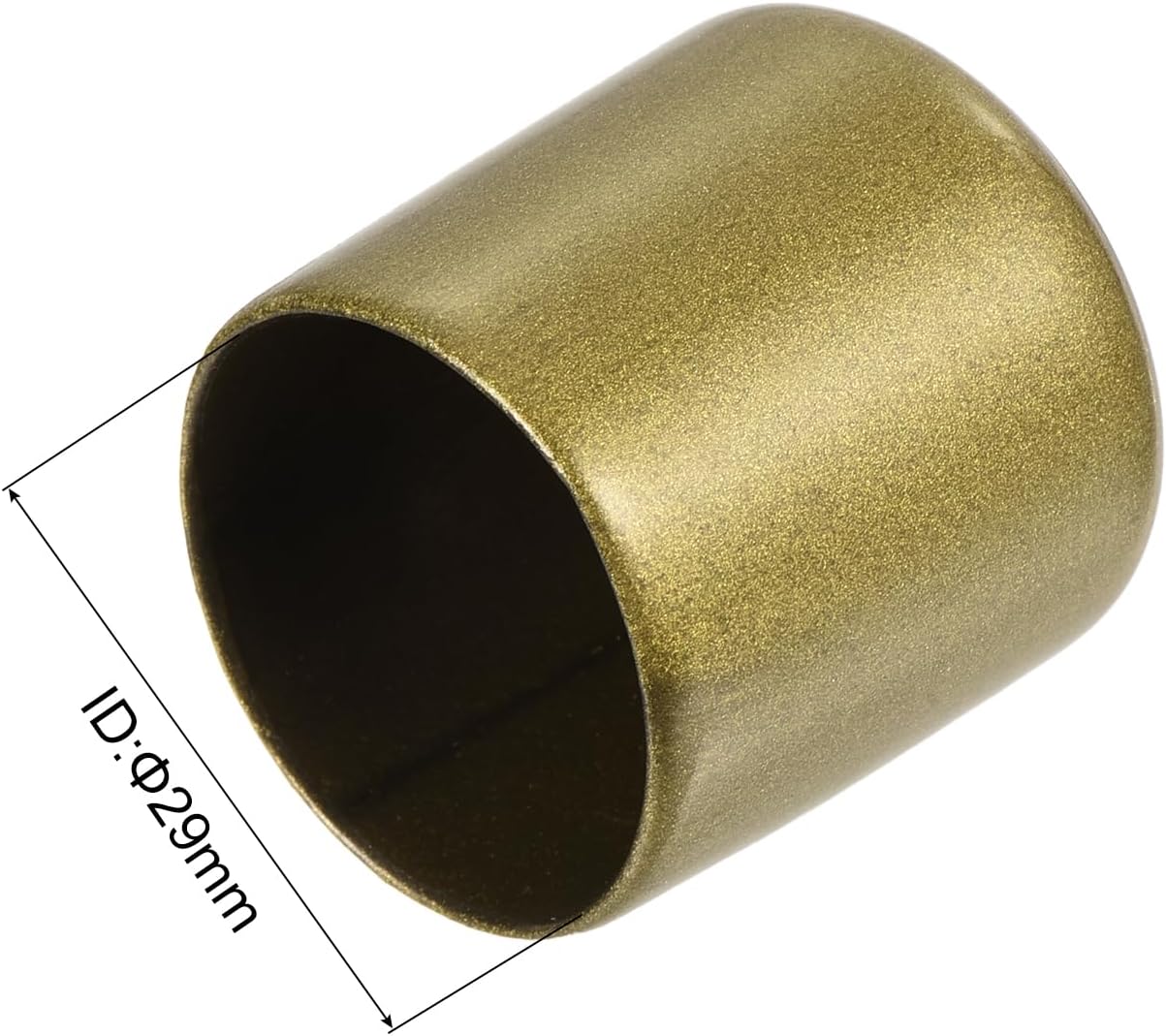 uxcell 20pcs Rubber End Caps 29mm ID Vinyl Round Tube Bolt Cap Cover Thread Protectors Gold