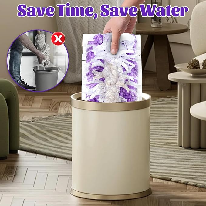 60 Pack Disposable Pads Compatible with Swiffer Power Mop Pads Replacement for Swiffer Power Mop Refills, Multi-Surface &Wood Floor Cleaning