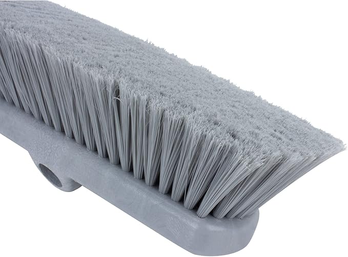 SPARTA 41278EC23 Flo-Thru Plastic Wall Scrub Brush, Equipment Brush With Soft Nylex Bristles For Industrial Kitchens, Hospitals, Commercial Cleaning, 4 Inches, Gray, (Pack of 12)