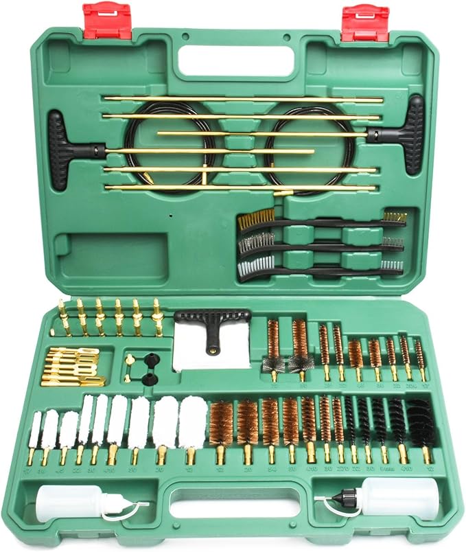 Universal Cleaning Kit for All Guns - Brushes for Pistol, Handgun, Shotgun, Rifle - Elite Brass Rods and Accessories for Men