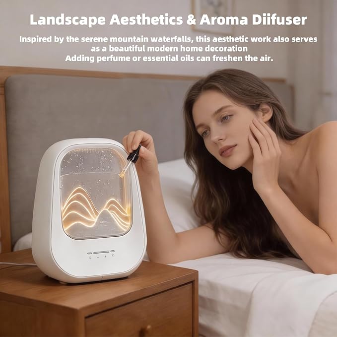 8-in-1 White Noise Sound Machine with Rain Drop Real Sound, Cream | Sound Machine with Aroma Diffuser for Sleeping, Stress Relief, Night Light Timer for Bedroom Office Home Hotel SPA Decor