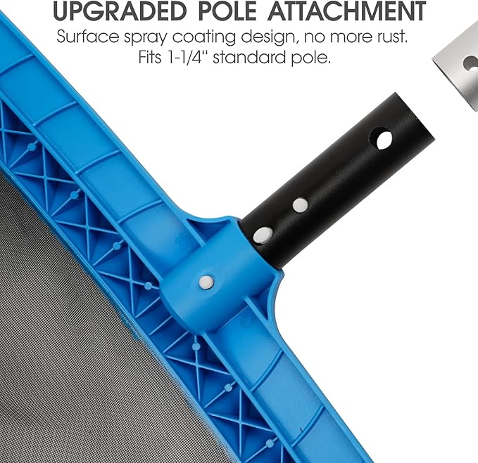 20‘’ Detachable Pool Brush Head with Repairable Pool Skimmer Net Fine Mesh