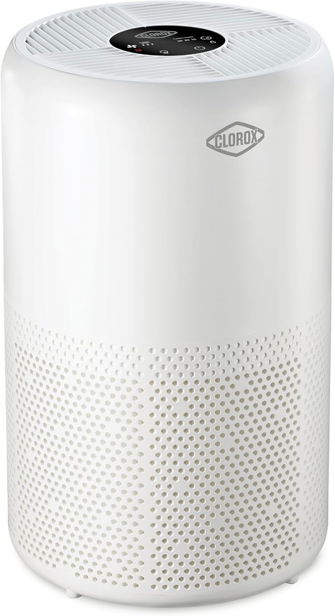 Clorox Turbo Air Purifiers for Home, True HEPA Filter, Quickly Cleans Large Rooms Up to 1,650 Sq Ft, Reduces 99.9% of Mold, Viruses, Wildfire Smoke, Allergens, Pet Allergies, Dust, Whisper Quiet