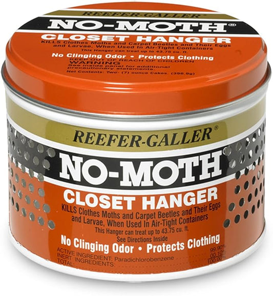 NO MOTH Closet Hanger Kills Clothes Moths, Carpet Beetles, and Eggs and Larvae