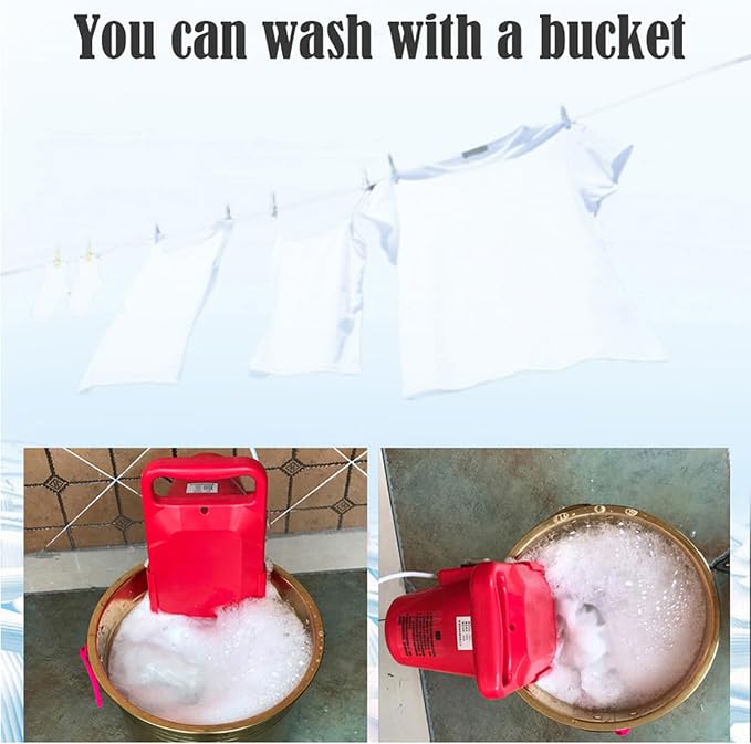 Portable Mini Washing Machine, Bucket Mounted Washing Machine, Compact Semi Automatic Washer Laundry with Digital Display and Leakage Protection Fit for Dormitories Apartment