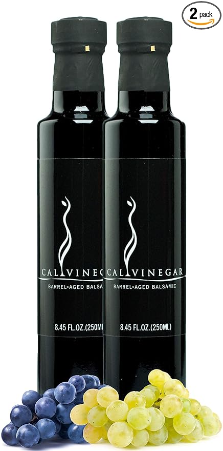 Calivirgin Balsamic Vinegar - Original, Traditional Balsamic Vinegar - Thick, Velvety, Authentic Italian Balsamic Vinegar - Gourmet Vinegar - Barrel Aged Balsamic Vinegar Bottle - 2 x 250ml