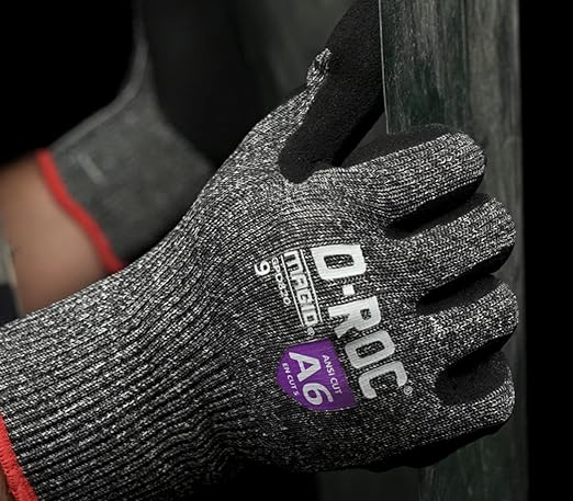 MAGID D-ROC ANSI A6 NitriX Palm Coated Touchscreen Gloves, 144 Pairs, Size 11/2XL, GPD820