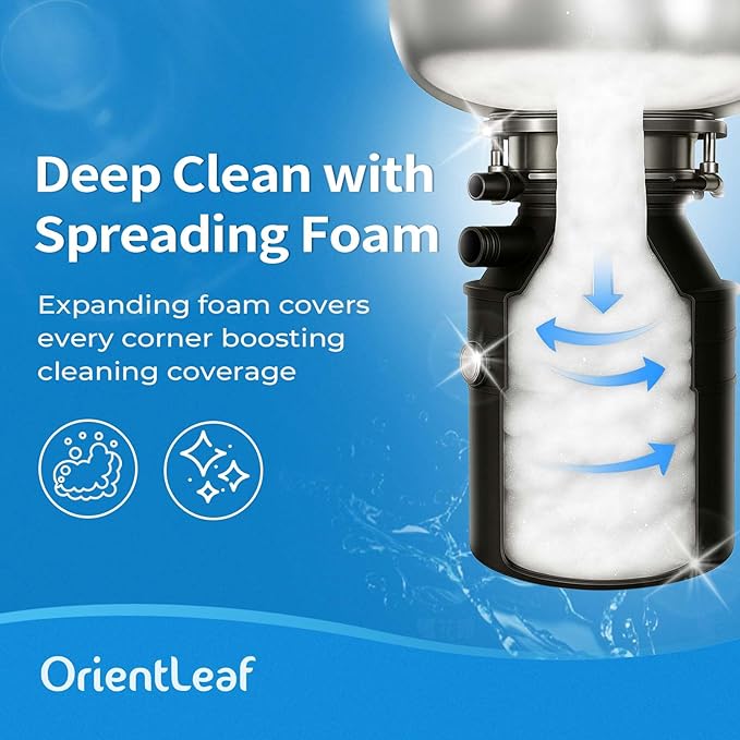 ORIENTLEAF Garbage Disposal Cleaner and Dishwasher Detergent Tablets
