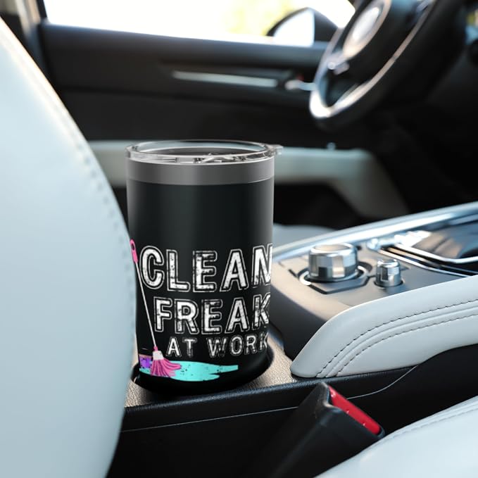 Clean Freak at Work Cleaning Stainless Steel Insulated Tumbler