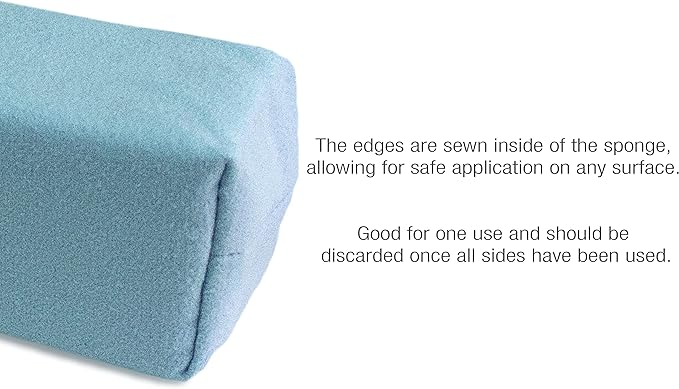 Detailer's Preference Suede Scratch-Free & Streak-Free Microfiber Coating Applicators, Less Absorbent to Save Wax & Coatings with Hidden Stitching & Ergonomic Design, 3”x1.5”x1.5”, Blue, 10-Pack