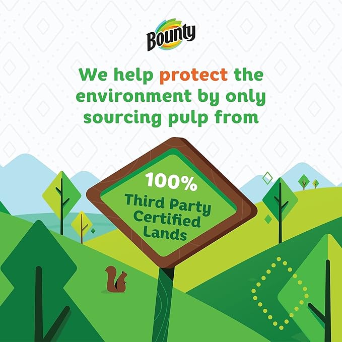 Bounty® Select-A-Size® Double 2-Ply Paper Towels, 98 Sheets Per Roll, Pack of 12 Rolls