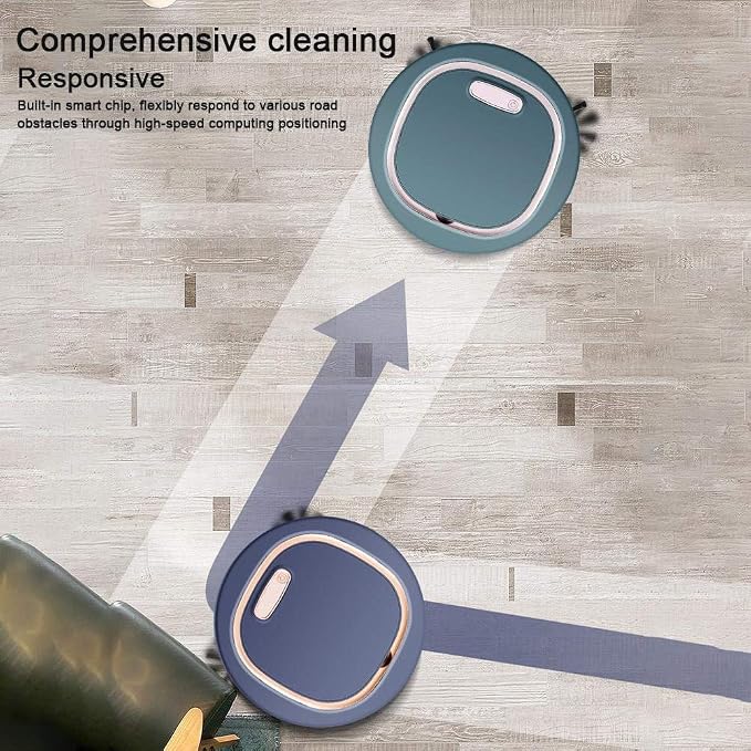 1500Pa Smart Robot Vacuum Cleaner ,Upgrade The New Multifunctional 3-in-1 Rechargeable Auto Floor Sweeping Robot Vacuum Cleaner Machine,Smart Household Electric Sweeper Cleaning Vacuum Cleaner