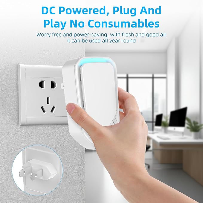 2026 Upgraded Air Ionizers for Home, 8 Pack Negative Ion Air Purifier Plug In, Whisper-Quiet Dust Mites Killer & Odor Eliminator for Bathroom, Bedroom, Kitchen, Pet Areas, Filterless