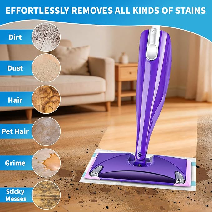 50 Pack Disposable Wet Jet Pads for Swiffer WetJet Mop - Wetjet Pads for Tile, Laminate & Wood Floor Cleaning, for Swiffer Wet Pads Refill, Heavy-Duty Dirt Locking | Effective Stain Removal