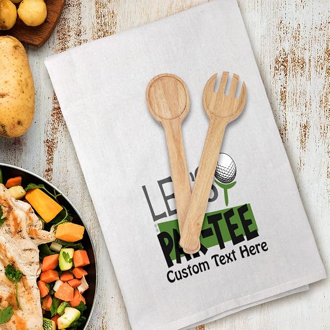 Style In Print Custom Mothers Day Decor Flour Kitchen Towels Lets Par-Tee Colour Golf Cleaning Supplies Dish Towels Personalized Text Here