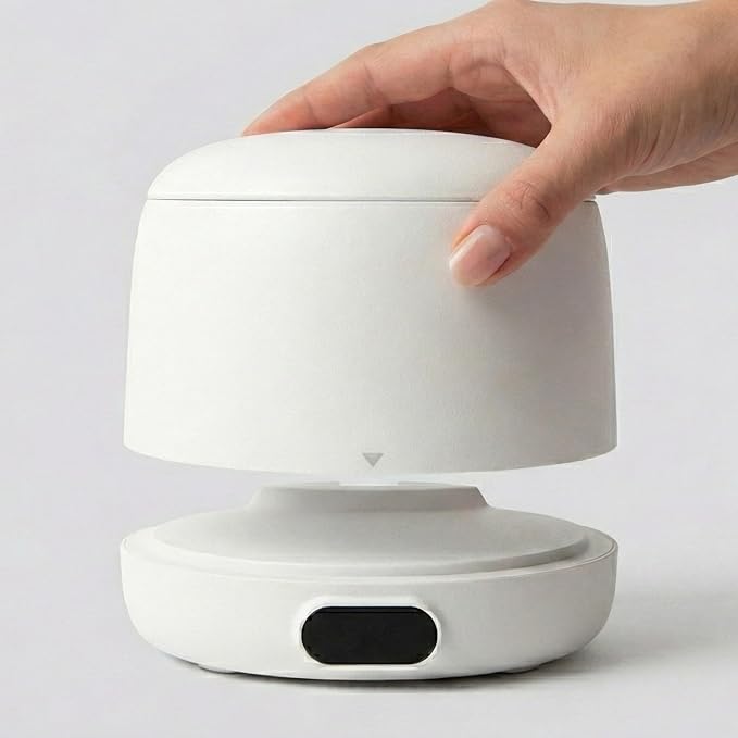 Chomper Labs: The Sonic Cleaner Pro - Ultrasonic Retainer Cleaner & UV – 45 kHz Removable Tank for Aligners, Night Guards, Mouth Guards, Dentures - 4 Cleaning Modes (Lunar White)