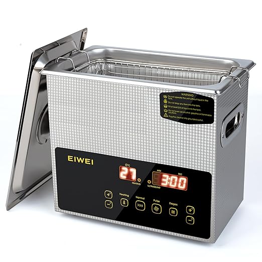 3L Ultrasonic Cleaner Dual-Frequency Professional Digital Stainless Steel Cleaning Machine with Heater Timer for Carburetor, Parts, Circuit Board, Glasses, Denture, Jewelry