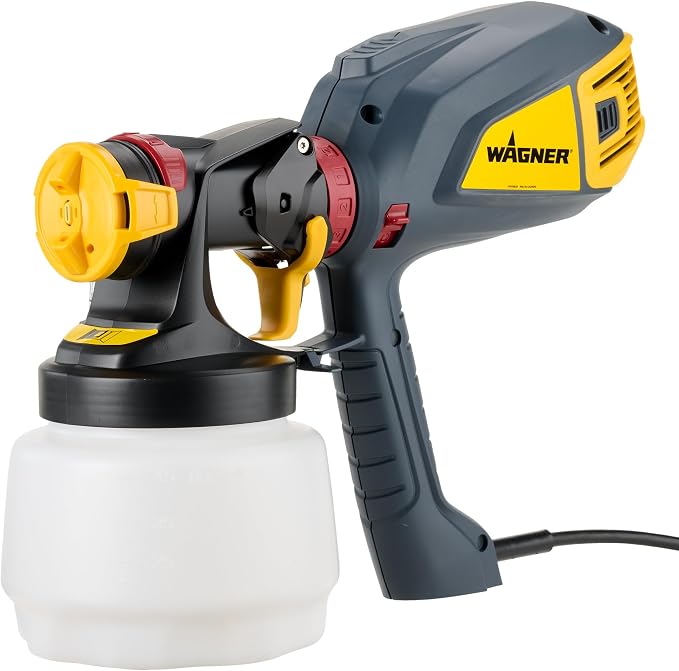 Wagner 2476838 FLEXiO 1500 Handheld HVLP Paint Sprayer, Sprays Unthinned Latex, Includes iSpray Nozzle, Complete Adjustability for All Needs, Lightweight Design