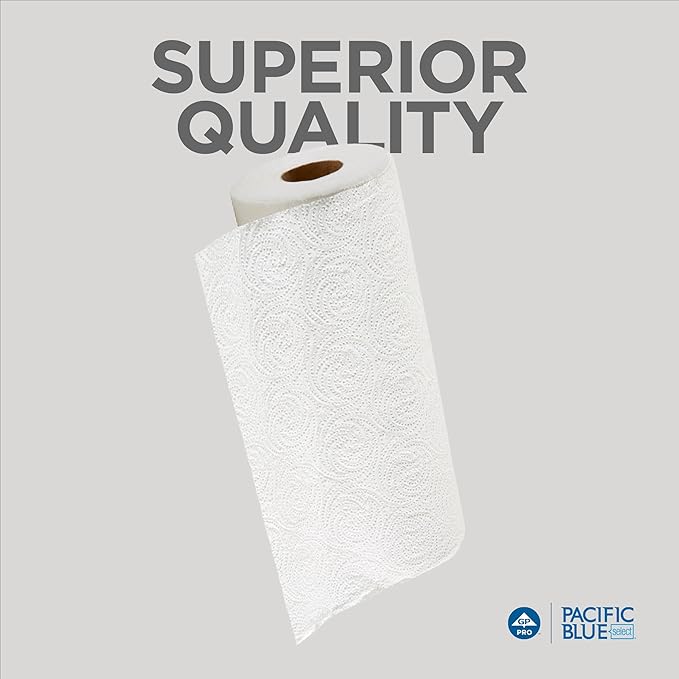 Georgia-Pacific Pacific Blue Select 2-Ply Perforated Roll Paper Towels by Georgia-Pacific Pro, 100 Sheets Per Roll, 30 Rolls Per Case,white - 27300