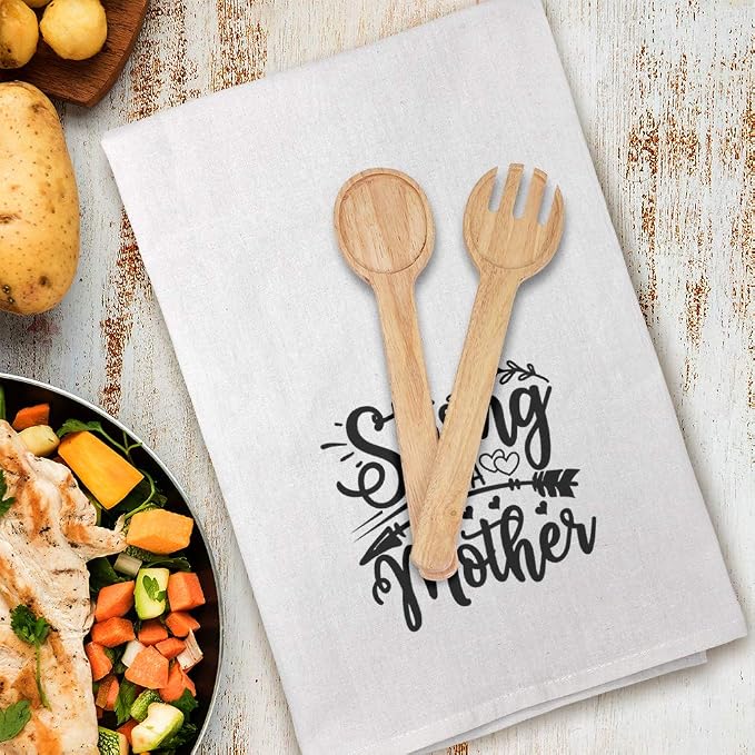 Style In Print Mother's Day Decor Flour Kitchen Towels Strong as Mom Cleaning Supplies Dish B Design Only