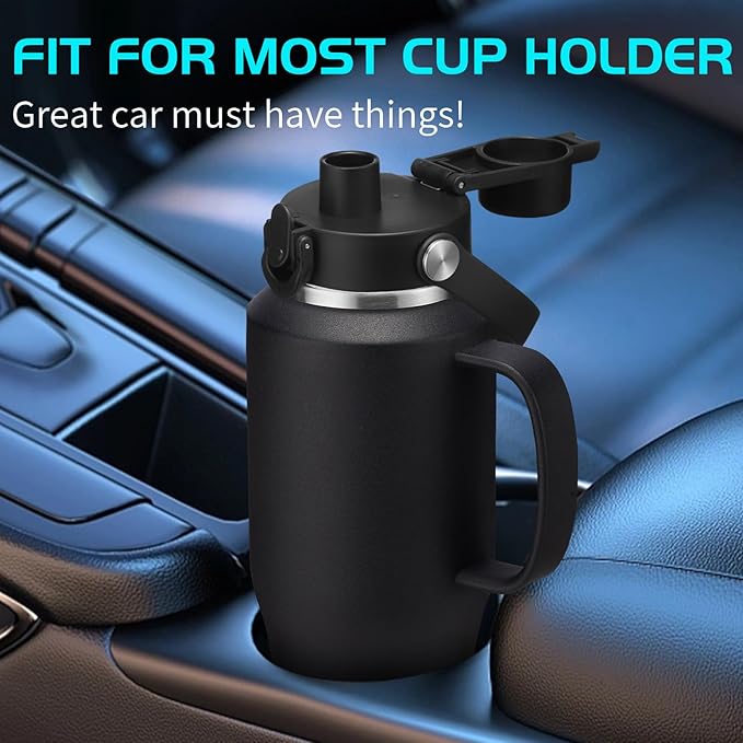 Stainless Steel Water Bottles 40oz - Insulated Water Bottle with Straw, Strap Carrier Bag & Protective Boot, Tumbler with Handle for Car, Office, Gym