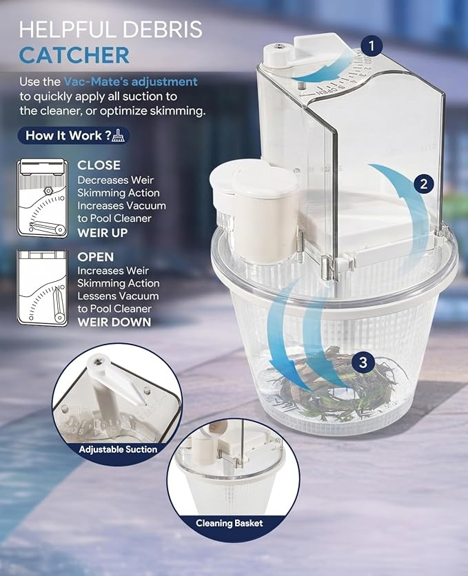 R211100 Vac-Mate Pool Cleaner Dispenser Box, Fit for Pentair Multi-Function Vacuum Skimmer Attachment,