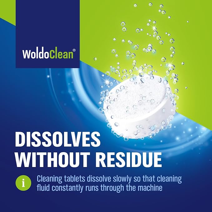 WoldoClean Coffee Maker Cleaning Tablets 150 Pack - Espresso Cleaner | Compatible with DeLonghi, Jura, Breville, Gaggia, Krups, Philips, Saeco