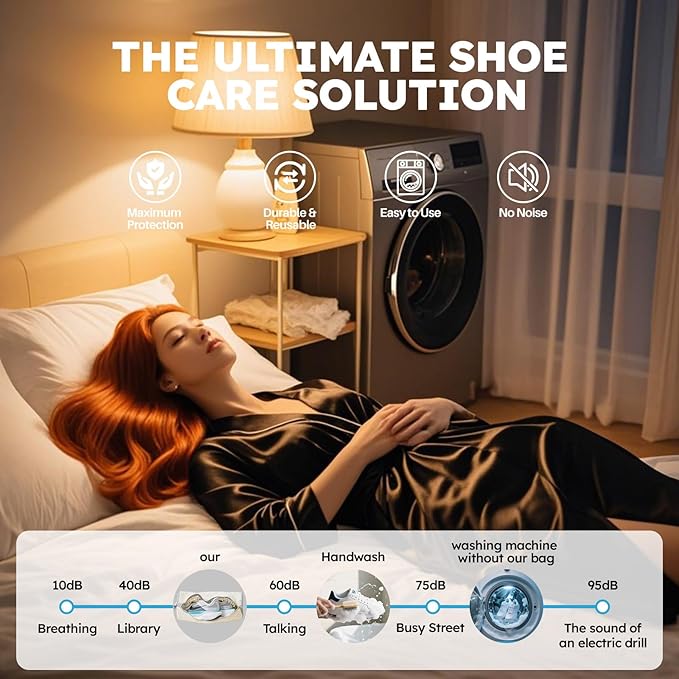 Shoe Washing Machine Bag: Shoe Washing Bag Keeps Clean - Reusable Laundry Shoe Bag for Sneaker Tennis Shoes Unstain Cleaner Kit(Cream 2 Pcs)